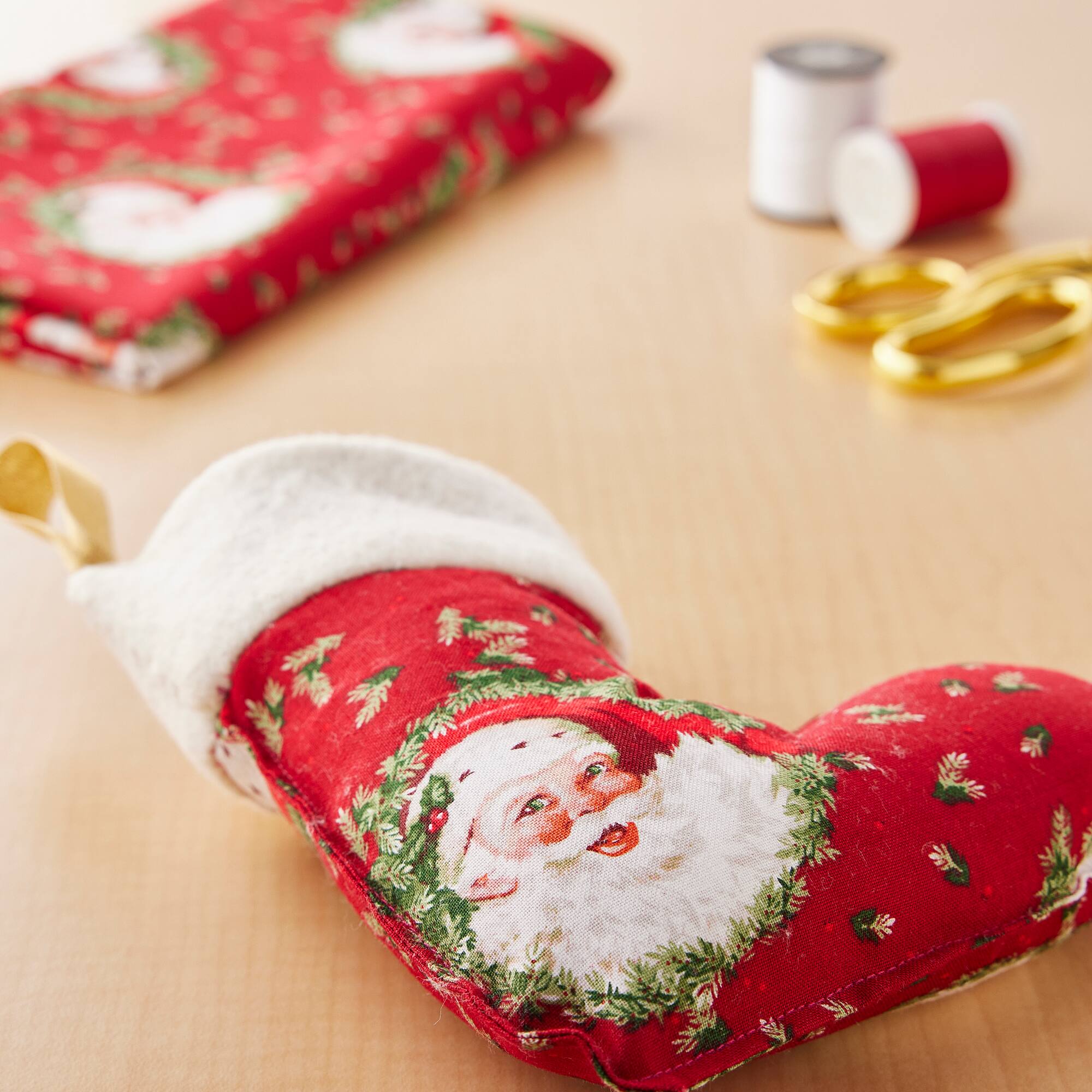 Fabric Traditions Christmas Santa Red Cotton Fabric